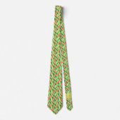 Pasen Necktie - Wortels op Stropdas met groene ach (Voorkant)