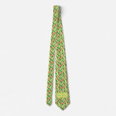 Pasen Necktie - Wortels op Stropdas met groene ach (Achterkant)
