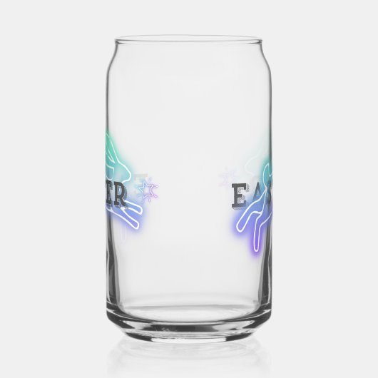 Pasen Neon Collectie-Shining Paasfeest Blikvorm Glas (Rechts)