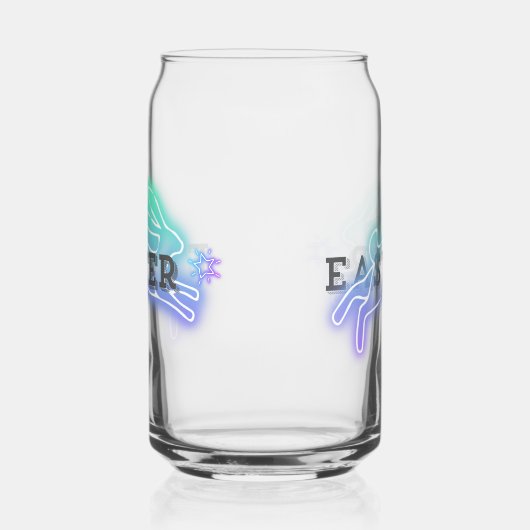 Pasen Neon Collectie-Shining Paasfeest Blikvorm Glas (Links)