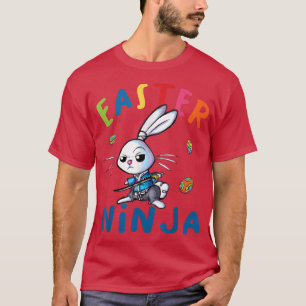 Pasen Ninja Cool Bunny Ninja Lover Paaseieren Ea T-shirt