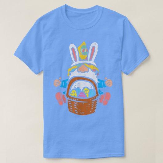 Pasen Nordic Gnome Bunny Ears Mannen Basket T-shirt (Design voorkant)