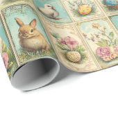  Pasen | nostalgische bloem Cadeaupapier (Rol Hoek)