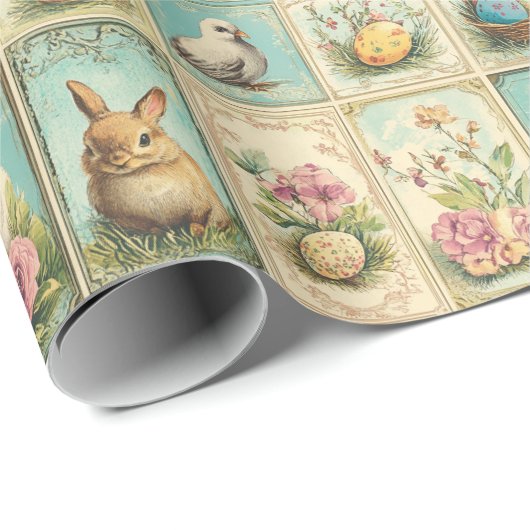  Pasen | nostalgische bloem Cadeaupapier (Rol Hoek)