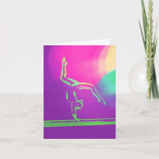 Pasen notecard voor Gymnast Feestdagen Kaart (Voorkant)