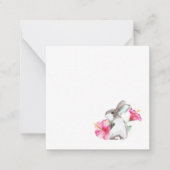 Pasen Notitiekaarten Mooie Aquarel Konijn Haas Notitiekaartje (Voorkant)