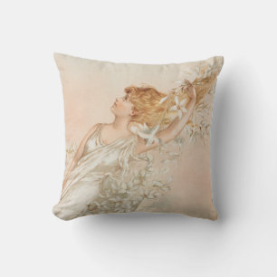 "Pasen Ochtend" - Oude Print, L. Prang & Co. Kussen