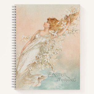 "Pasen Ochtend" - Vintage Afdruk, L. Prang & Co. Notitieboek