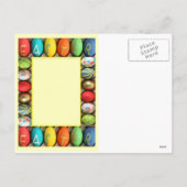 Pasen - Olifant die eieren levert Feestdagenkaart (Achterkant)