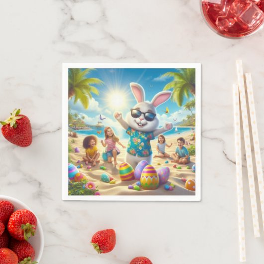 Pasen op het strand servet (Insitu)