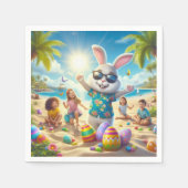 Pasen op het strand servet (Voorkant)