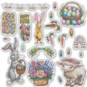 Pasen op maat gesneden vinyl sticker (Voorkant)