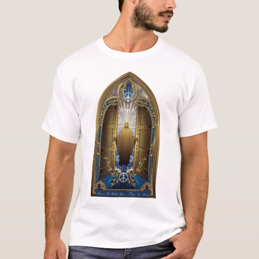 Pasen Open Deuren Heilige Vrede, Gelovigen Rust Ge T-shirt (Voorkant)