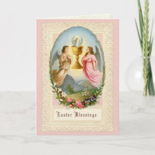 Pasen Opstanding Engelen Jezus Katholiek Feestdagen Kaart
