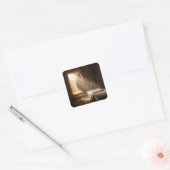 Pasen Opstanding Ochtend Leeg Graf Vierkante Sticker (Envelop)