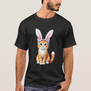 Pasen Oranje Lapjeskat Konijnenoren Konijn Kat T-shirt