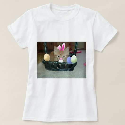 Pasen Oranje Tabby Kitten T-shirt (Design voorkant)