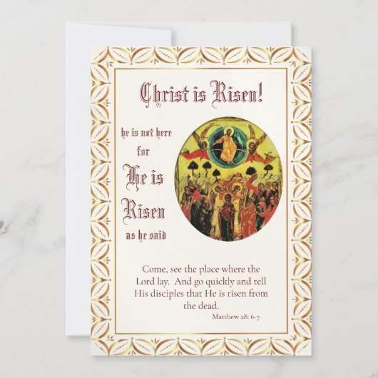 Pasen Orthodoxe Christelijke Hemelvaart Icoon (Voorkant)