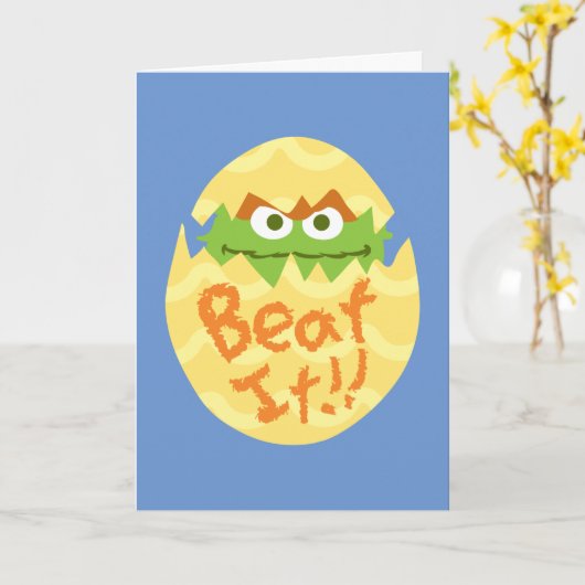 Pasen Oscar de Grouch Kaart (Gele Bloem)