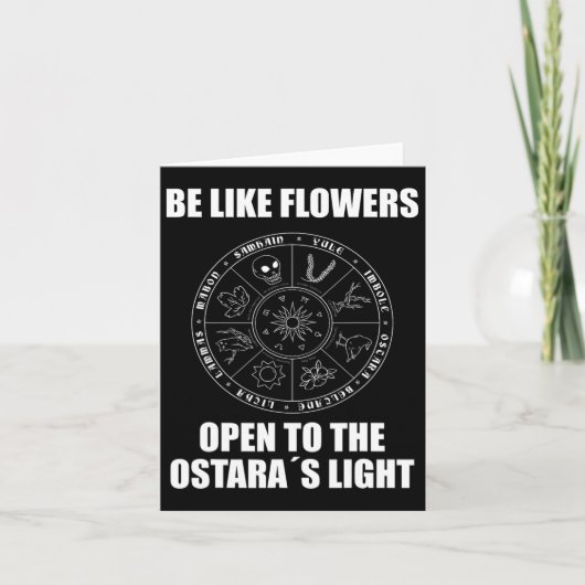 Pasen Ostara Eostre Pagan Witchcraft Spring Moon Kaart (Voorkant)