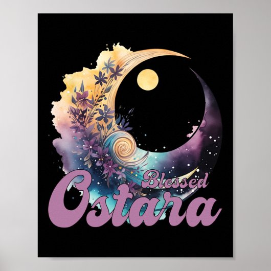 Pasen Ostara Eostre Pagan Witchcraft Spring Moon Poster (Voorkant)