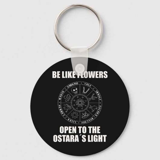 Pasen Ostara Eostre Pagan Witchcraft Spring Moon Sleutelhanger (Voorkant)