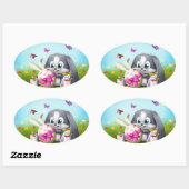 Pasen Ovale Sticker (Vel)