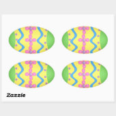 Pasen Ovale Sticker (Vel)