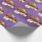 Pasen Paars Cadeaupapier (Hoek)