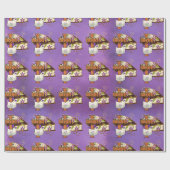 Pasen Paars Cadeaupapier (Vlak)