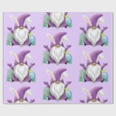 Pasen Paarse gnome Cadeaupapier (Vlak)