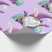 Pasen Paarse gnome Cadeaupapier (Hoek)