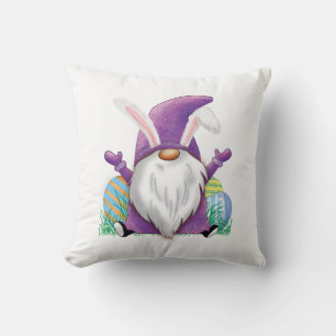 Pasen Paarse gnome Kussen