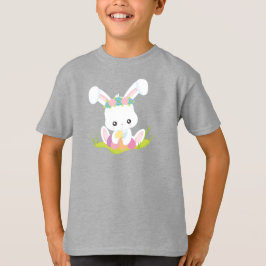 Pasen, paaseieren, koute Bunny, witte Bunny T-shirt