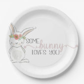 Pasen, paasgeld, paasdeeg papieren bordje (Voorkant)