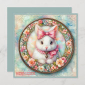  Pasen ~ PAASGROETEN ~ Konijntje ~ Feestdagenkaart (Voorkant / Achterkant)