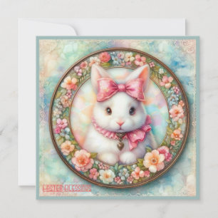 Pasen ~ PAASGROETEN ~ Konijntje ~ Feestdagenkaart