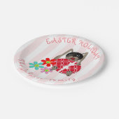 Pasen, paasvakantie papieren bordje (Gekanteld)