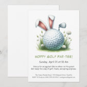 Pasen Par-TEE Golf Uitnodiging (Voorkant / Achterkant)