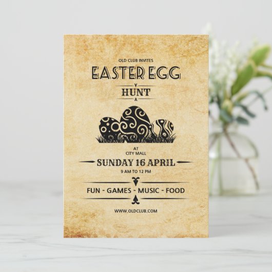 Pasen Part Flyer Sjabloon Kaart (Staand voorkant)