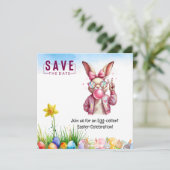 Pasen Party uitnodigingskaart Save The Date (Staand voorkant)