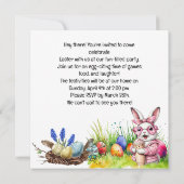 Pasen Party uitnodigingskaart Save The Date (Achterkant)