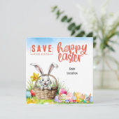 Pasen Party uitnodigingskaart Save The Date (Staand voorkant)