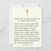 Pasen Paschalis Homilieusgebed St. John Chrysostom Notitiekaartje (Achterkant)