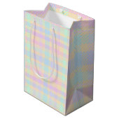 Pasen Pastel Schotse ruit Ontwerp Cadeautas (Achterkant Gekanteld)