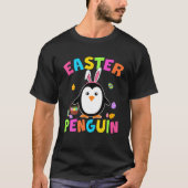 Pasen Penguin Cute Bunny Penguin Easter Eggs Happ T-shirt (Voorkant)