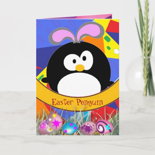 Pasen Penguin Feestdagen Kaart (Voorkant)