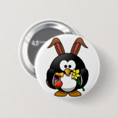 Pasen Penguin Ronde Button 5,7 Cm (Voorkant /achterkant)