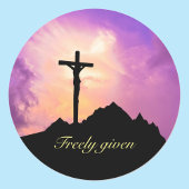 Pasen personaliseert Jezus op het kruis Ronde Sticker