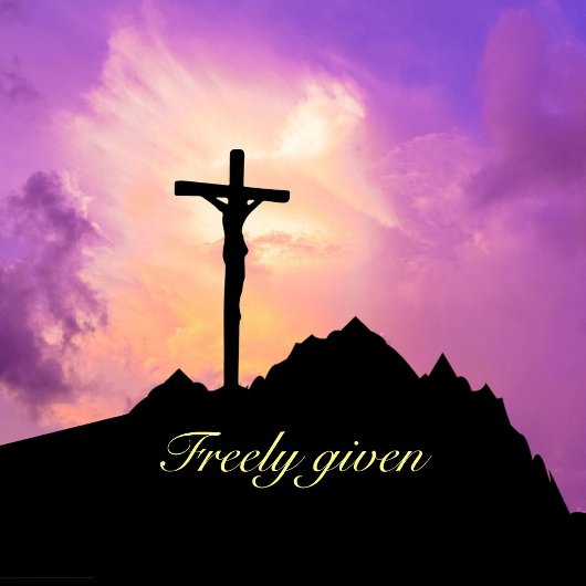 Pasen personaliseert Jezus op het kruis Ronde Sticker